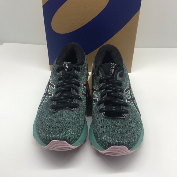 ASICS WOMENŚ  GEL-NIMBUS 24 RUNNING SHOES SIZE 5  BLACK/BARELY ROSE - Picture 9 of 11